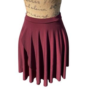 Urban Outfitters Kimchi Blue Asymmetrical Burgundy Skirt